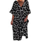 Leopard Print V-Neck Ruffle Dress