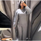 Women's set: slim-fit sweatshirt and wide-legged trousers
