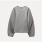 Women's set: slim-fit sweatshirt and wide-legged trousers