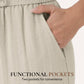Solid Color Drawstring Casual Pants