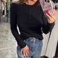 Slim-Fit Button Long-Sleeve Top