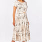 Women's Elegant Floral Print Short Sleeve Dress