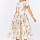 Women's Elegant Floral Print Short Sleeve Dress