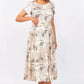 Women's Elegant Floral Print Short Sleeve Dress