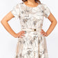Women's Elegant Floral Print Short Sleeve Dress