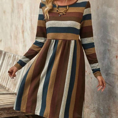 Casual Print Long Sleeve Dress