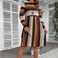 Casual Print Long Sleeve Dress