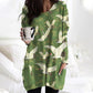 Loose Printed Long Sleeve Midi Dress
