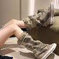 💗LAST DAY PROMOTION -50%OFF💗Women's Retro Flat Slouch Mid-Calf Canvas Boots
