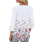 Solid-Color Printed, Elegant Puffy Long-Sleeved Shirt