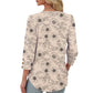 Solid-Color Printed, Elegant Puffy Long-Sleeved Shirt