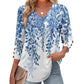 Solid-Color Printed, Elegant Puffy Long-Sleeved Shirt