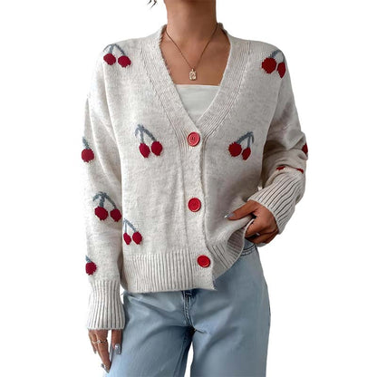 💖Women’s Casual Sweet Cherry Cardigan🔥
