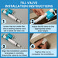 Universal Toilet Fill Valve with Adjustable Height