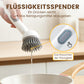 Rotatable cleaning brush with long handle, suitable for tableware and cookware.