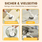Rotatable cleaning brush with long handle, suitable for tableware and cookware.