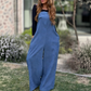 Women’s Fashion Solid Color Wide Leg Dungarees