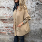 Women’s Stylish Long Sleeve Coat with Pockets